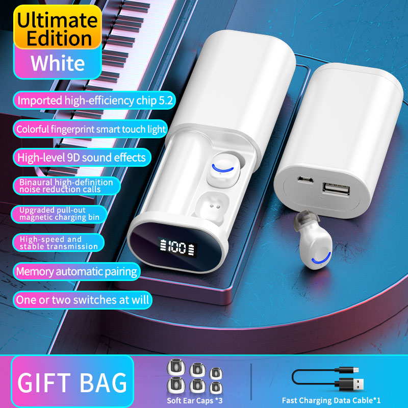 Bezdrátová sluchátka A20 Touch Control Binaurální Bluetooth sluchátka Voděodolná sportovní sluchátka s LED 3-digitálním displejem Funkce powerbanky Bezdrátová sluchátka A20 Touch Control Binaurální Bluetooth sluchátka Voděodolná sportovní sluchátka s LED 3-digitálním displejem Funkce powerbanky